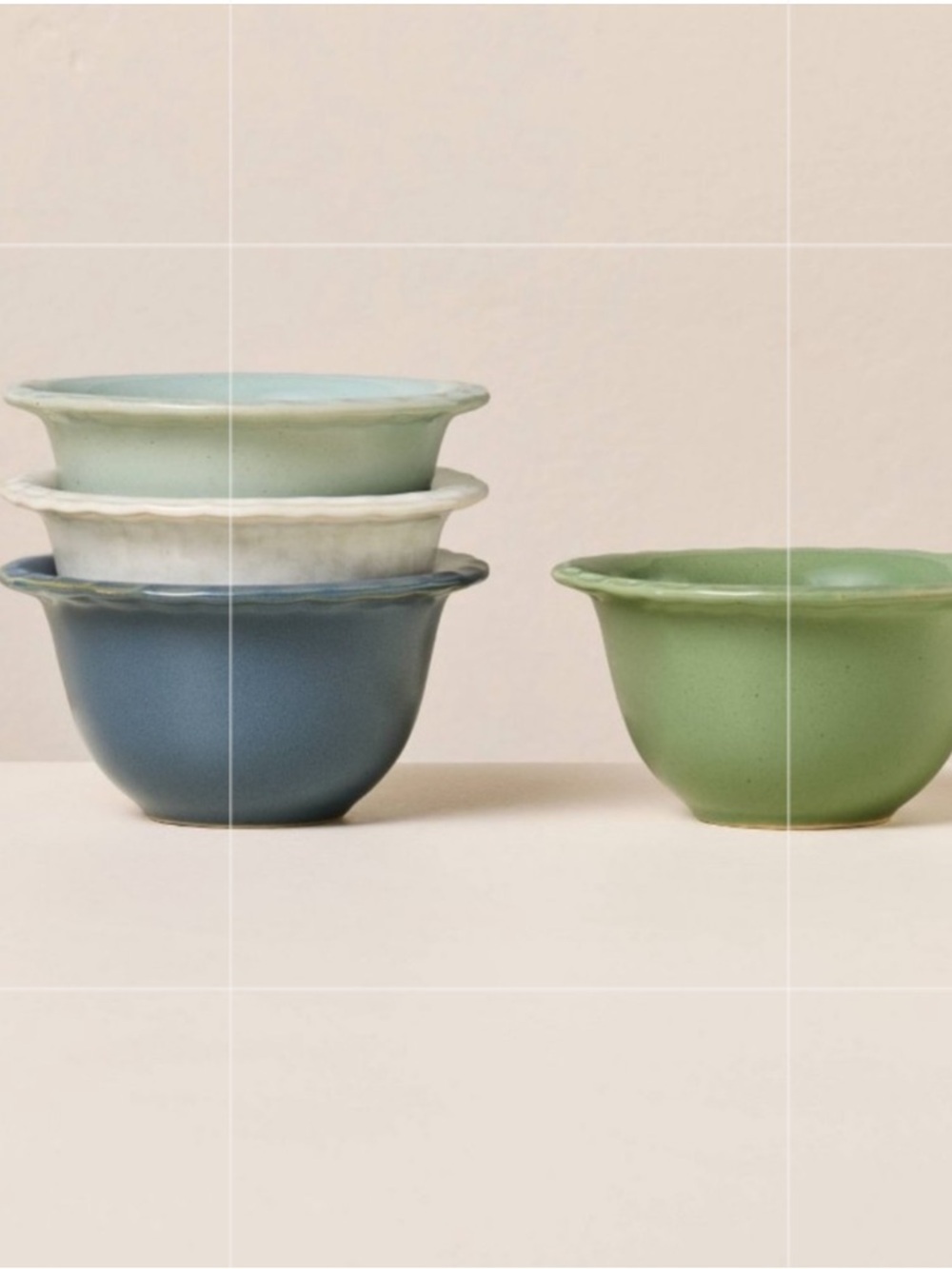 Set of 4,5 fl oz Pinched Edge Mini Bowls - Hearth & Hand™ with Magnolia, New